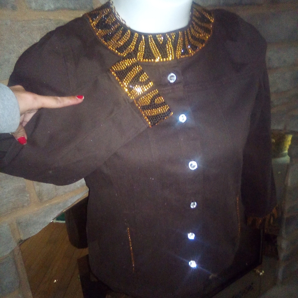 🔥Blinged Out factory Quaker jacket